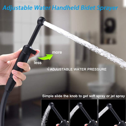 Cloth Diaper Sprayer for Toilet,  Handheld Bidet Sprayer for Toilet Water Sprayer, Premium Solid Brass Matte Black Bathroom Bidet Spray Toilet Jet Spray-Easy to Install with Complete Kit